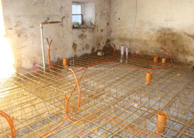 Travaux preparatoites radier pour creation appartement