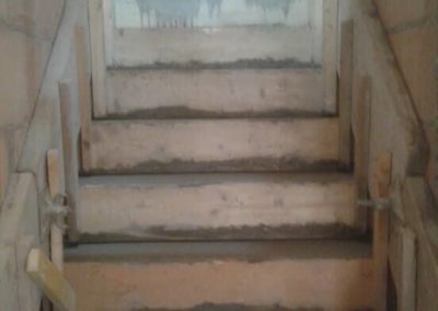 Coffrage betonnage escalier